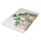 Tapis De Bain Safari Animaux Palmiers (Angle)