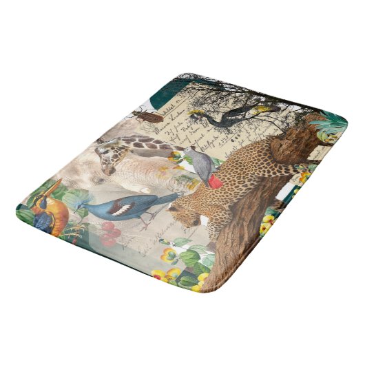 Tapis De Bain Safari sauvage Animaux Set de table (Angle)