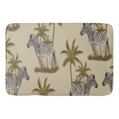 Tapis De Bain Safari Style Zèbres & Palmiers (Devant)