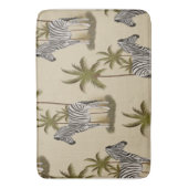 Tapis De Bain Safari Style Zèbres & Palmiers (devant Vertical)