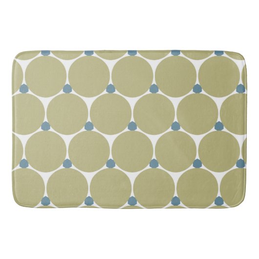 Tapis De Bain Sage Blue Dot Abstrait (Devant)