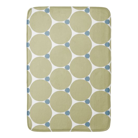 Tapis De Bain Sage Blue Dot Abstrait (devant Vertical)