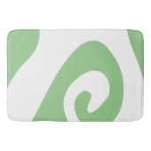Tapis De Bain Sage et vague en spirale blanche (Devant)