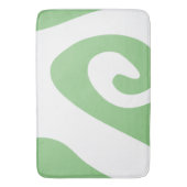 Tapis De Bain Sage et vague en spirale blanche (devant Vertical)