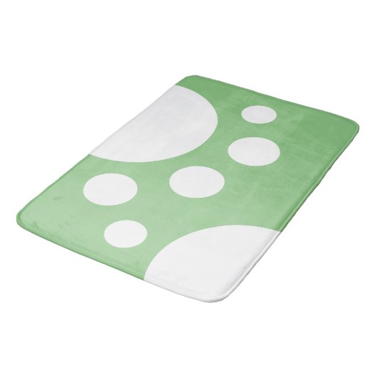 Tapis De Bain Sage Green : Doigts modernes en blanc (Angle)