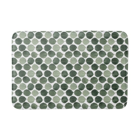 Tapis De Bain Sage Green Eucalyptus Leaf Pattern Botanical Plant (Devant)