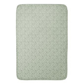 Tapis De Bain Sage Green Floral Pattern  (devant Vertical)