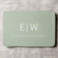 Sage Green Professionnel Simple Monogramme Minimal