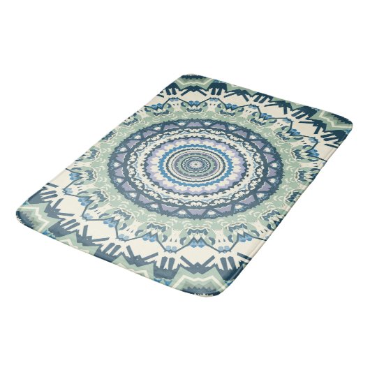 Tapis De Bain Sage Lavender Mandala (Angle)