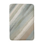 Tapis De Bain Sage Vert bleu Dusty Beige crème Abstraite rayure (Devant (Vertical))
