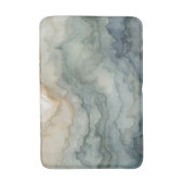 Tapis De Bain Sage Vert Dusty Bleu Beige Vagues Abstraites (Devant (Vertical))
