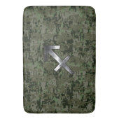 Tapis De Bain Sagittarius Zodiac Sign on Woodland Camouflage (devant Vertical)