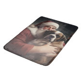 Tapis De Bain Saint Bernard avec le Père Noël Festif Noël (Angle)