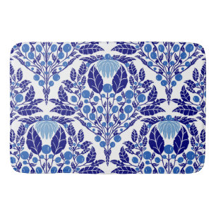 Tapis De Bain Saint-Jacques Vintage bleu Art nouveau