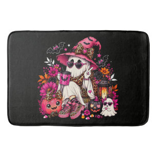 Tapis De Bain Saison effrayante Gentil fantôme en chapeau de sor