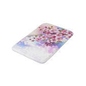 Tapis De Bain Sakura rose sur la peinture Arrière - plan (Angle)