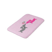 Tapis De Bain Salle de bain à thème rose baiser (Angle)