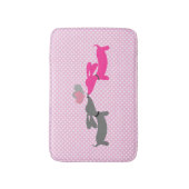 Tapis De Bain Salle de bain à thème rose baiser (Devant (Vertical))