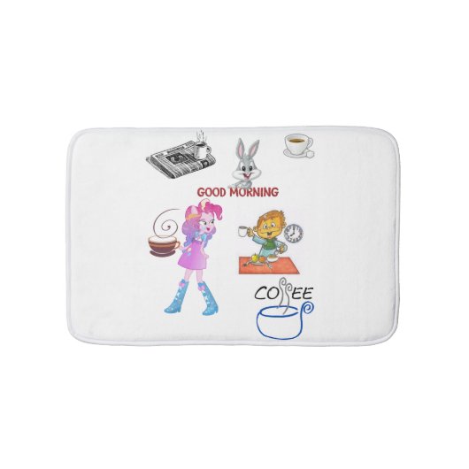 Tapis De Bain Salle de bain de café du bon matin (Devant)