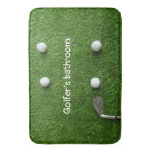 Tapis De Bain Salle de bain de Golfer avec balles de golf sur he (devant Vertical)