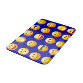 Tapis De Bain salle de bain emojis bleu foncé (Angle)