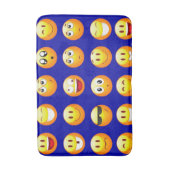 Tapis De Bain salle de bain emojis bleu foncé (Devant (Vertical))
