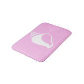 Tapis De Bain Salle de bain en coquille rose (Angle)