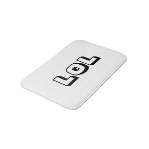 Tapis De Bain Salle de bain LOL Noir & Blanc Salle de bain