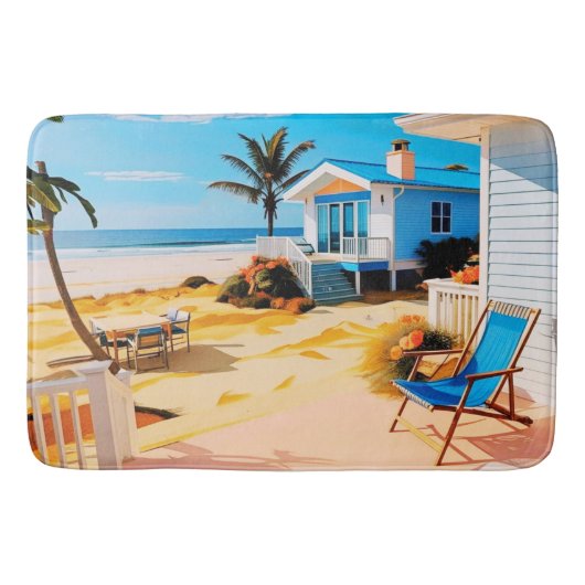 Tapis De Bain Salle de bain thème de la plage (Devant)