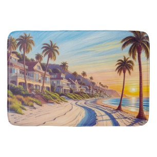 Tapis De Bain Salle de bain thème de la plage