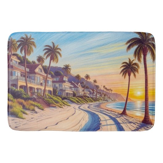 Tapis De Bain Salle de bain thème de la plage (Devant)