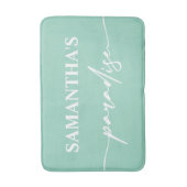 Tapis De Bain Salle de bain verte à la menthe (Devant (Vertical))