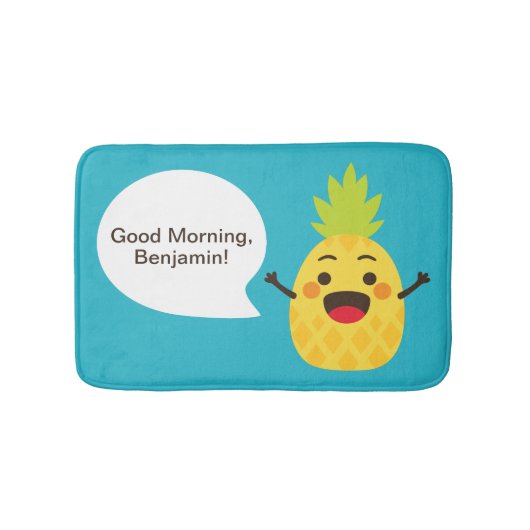 Tapis De Bain Salut les amis ! Illustration d'ananas (Devant)