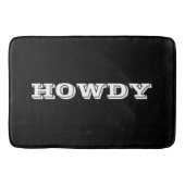 Tapis De Bain Salut ou nom "Howdy", Noir (Devant)