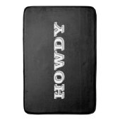 Tapis De Bain Salut ou nom "Howdy", Noir (devant Vertical)