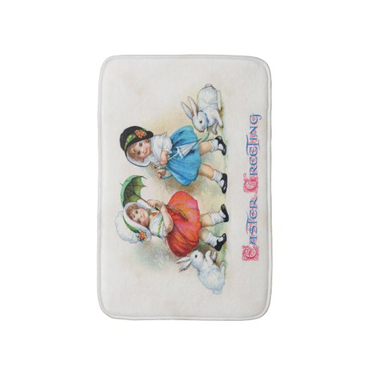 Tapis De Bain Salutations de Pâques (Devant (Vertical))