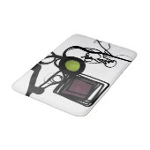 Tapis De Bain Salutations de Philydion : Abstrait noir & blanc (Angle)