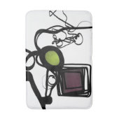 Tapis De Bain Salutations de Philydion : Abstrait noir & blanc (Devant (Vertical))