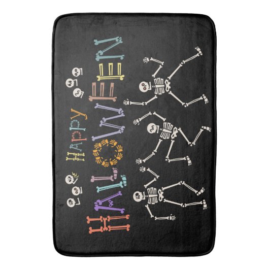 Tapis De Bain Salutations d'Halloween (devant Vertical)