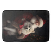 Tapis De Bain Samoyé Avec Noël Festif Du Père Noël (Devant)