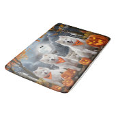 Tapis De Bain Samoyède Halloween Épouvantable (Angle)