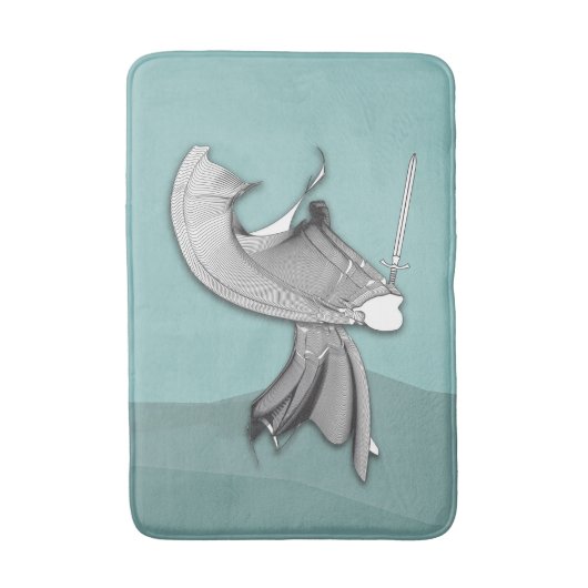 Tapis De Bain Samurai numérique (Devant (Vertical))