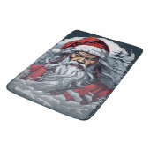 Tapis De Bain Samurai Père Noël Warrior Christmas Art Cadeau (Angle)