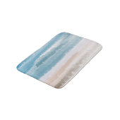 Tapis De Bain Sandy Beach Ocean Waves Aquarelle Abstraite (Angle)