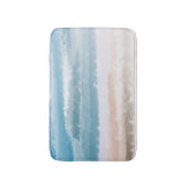 Tapis De Bain Sandy Beach Ocean Waves Aquarelle Abstraite (Devant (Vertical))