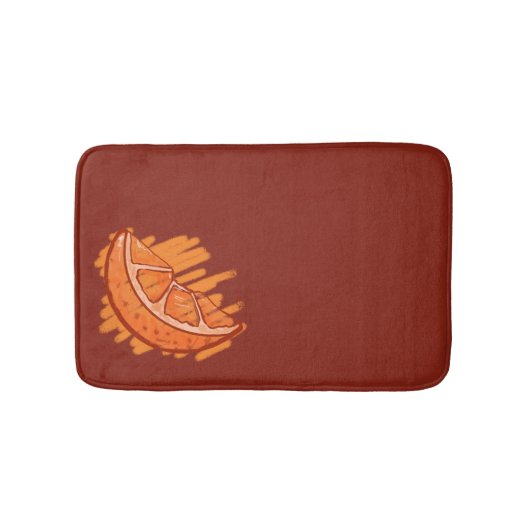 Tapis De Bain Sang Motif de fruits orange (Devant)