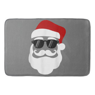 Tapis De Bain Santa Claus avec lunettes de soleil Drôle Noël Des