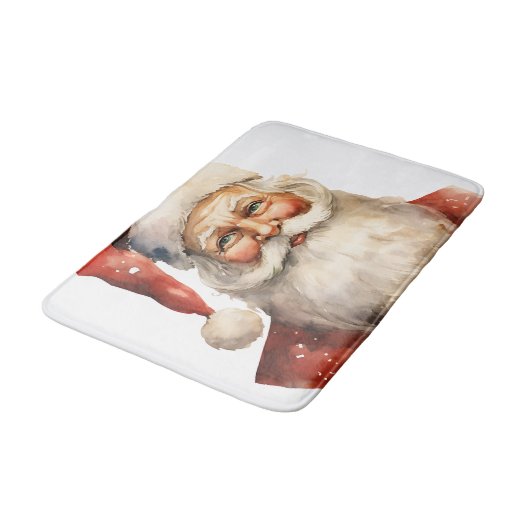 Tapis De Bain Santa Claus Retro Christmas (Angle)