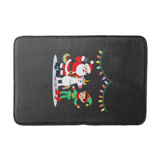 Tapis De Bain Santa en elflichoir licorne Noël enfants garçons h