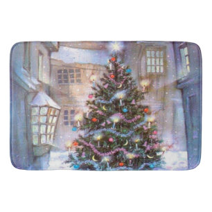 Tapis De Bain Sapin de Noël Vintage